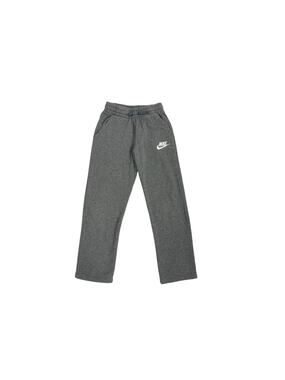 Nike Sweatpants Club Fleece Straight Drawstring Gray Joggers Youth Large